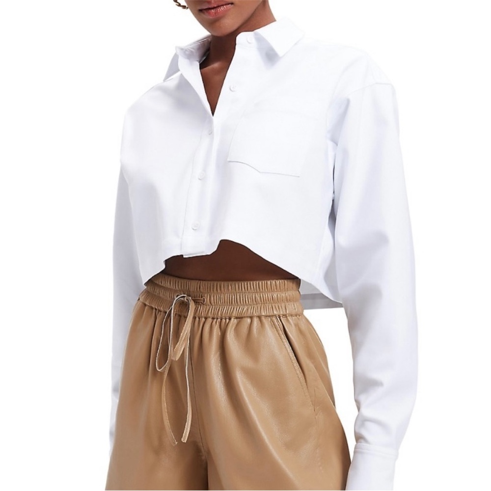 Good American White Crop Top